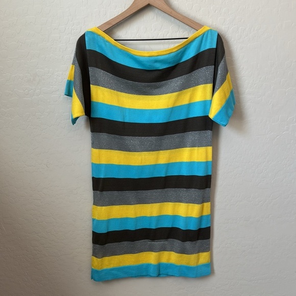 MISSONI Striped Sparkle Mini dress size M/L - Picture 5 of 6